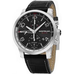 미국 몽블랑 시계 Montblanc Timewalker Chronovoyager UTC Mens 블랙 Face Date 크로노그래프