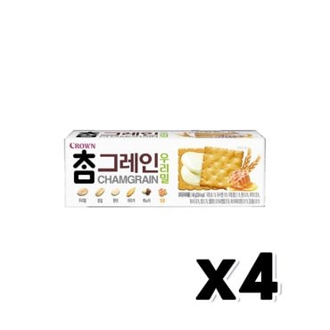  크라운 참 그레인 우리밀 스낵과자 48g x 4개