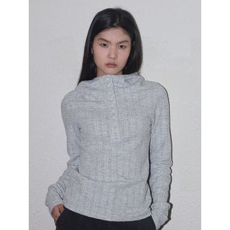 rysm Cable textured pullover hoodie - Gray