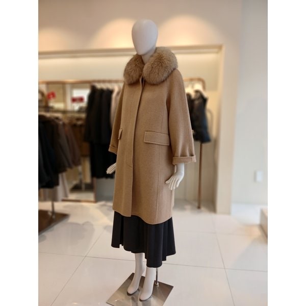 [여주점] 씨씨콜렉트 캐시미어블렌드폭스퍼카라코트 E244msg166