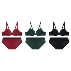 블랙밴딩 골드로고 캐주얼(3종택1)와이어브라+팬티세트(GDWBR911/BP911)