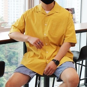 WMB 남자 빅사이즈 오버핏 옆트임 무지 남방