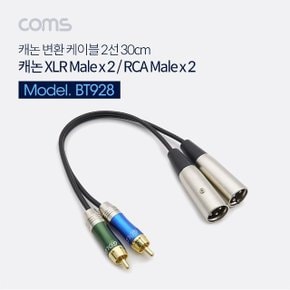 Coms 캐논 변환 케이블 30cm 3P Mic(M) 2선2RCA(M) (WDABB78)