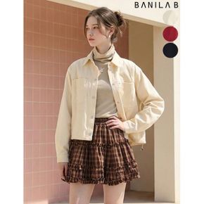 내츄럴 카라 스냅 버튼 점퍼_P437675626