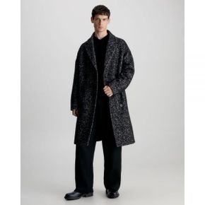 5017384 Calvin Klein Relaxed Double Breasted Boucle Coat - Black 103753551