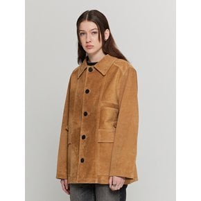 Single Suede French Coat (Camel)