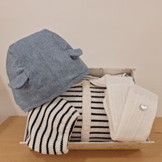 밍크뮤 [25S/S신상품]BK)스트라이프 세일러 바디수트&베이직자가드장말세트(35112-604-08*35114-812-04)