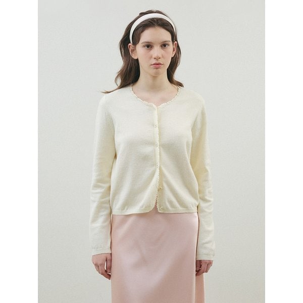 블룸 레이스 가디건_Vanilla