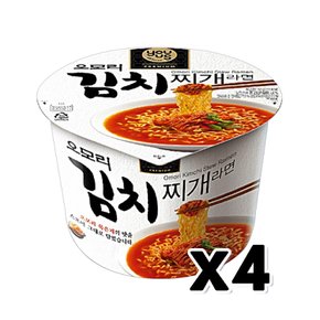 오모리 김치찌개라면 큰컵 150g x 4개