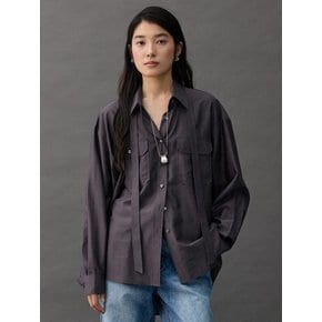 SENNE TIE SHIRT - CHARCOAL