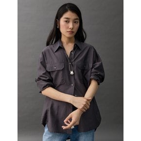 SENNE TIE SHIRT - CHARCOAL