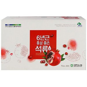 참다올 태백농협 6년근 홍삼품은석류즙 70ml x 30포(+쇼핑백)