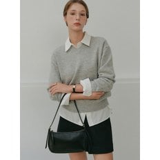 카일 울 브이넥 니트_라이트 그레이 / KAILE WOOL V-NECK KNIT_LIGHT GREY