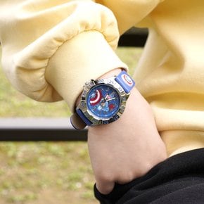 어벤져스 마블 캡틴아메리카 블루 초등학생 어린이손목시계