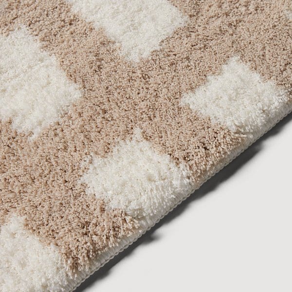 돌담 체크 소프트 터프팅 매트 120x40cm 베이지 J625902003311