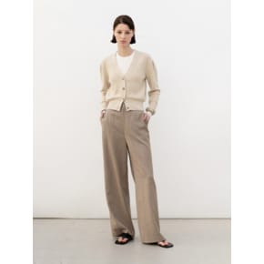 WOOL CASH CROP CARDIGAN (BEGIE)