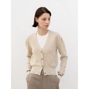 WOOL CASH CROP CARDIGAN (BEGIE)