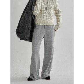 BRUSH CURVED JOGGER PANTS (ash gray)