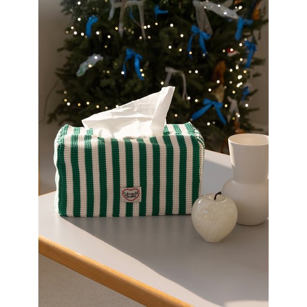 [겨울 한정 판매] Recipe 각티슈 케이스 커버 그린 (2 size)