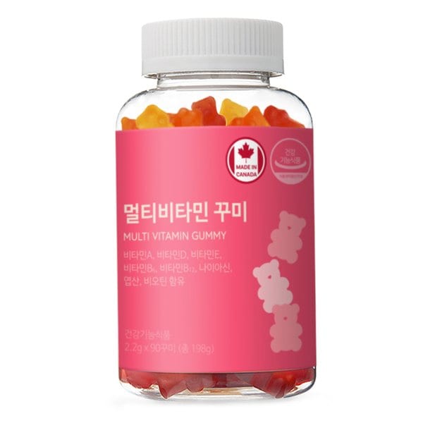 키즈 멀티비타민 90 꾸미 + 칼슘 비타민D 90 구미 어린이 종합비타민 젤리 영양제 (총 2병 180개)