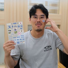 김재윤 선수 스포츠 야구 타투 스티커 응원용품 페이스 페인팅 건식 판박이