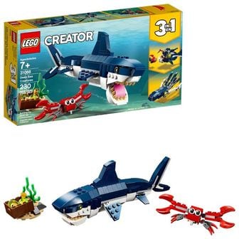 보드엠 LEGO Creator 3 in 1 심해 생물 상어 장난감 세트 31088