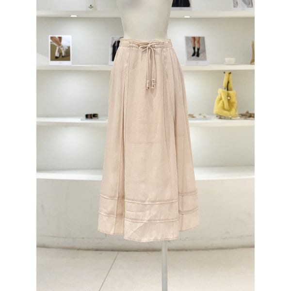 [여주점] 여성 꼬임 스트링 롱 스커트 (D252MSD055)