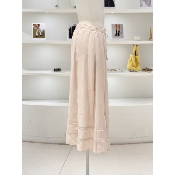 [여주점] 여성 꼬임 스트링 롱 스커트 (D252MSD055)