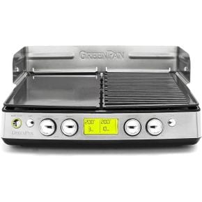 독일 그린팬 그릴팬 1874767 GreenPan Elite XL Smokeless Grill Griddle 2 Removable and Plate