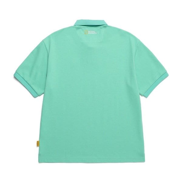 [여주점] N242UPL010 동물 와펜 피케 반팔 티셔츠 그린