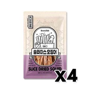 맛나건어상회 슬라이스오징어 안주간식 25g x 4개