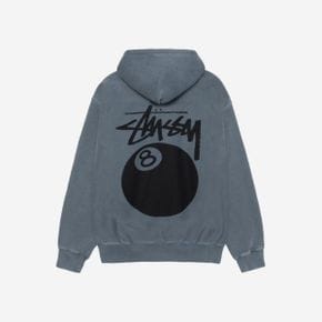 스투시 8볼 피그먼트 다이드 집 후드 네이비 Stussy 8 Ball Pigment Dyed Zip Hoodie Navy