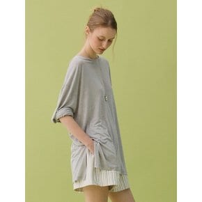 TENCEL BOX TEE - GRAY