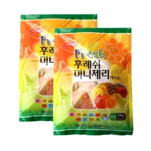  팥모아 빙수용 과일맛 젤리 300g 2개세트 팥빙수