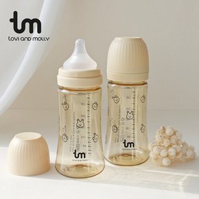 [토비앤몰리] 트윈젖병 PPSU 돗바니 280ml  바닐라