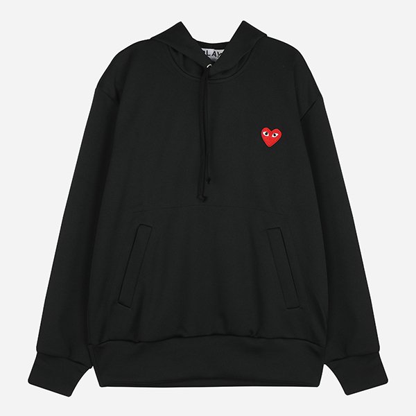 [시흥점] 5F AX T174 051 1 레드 하트 후드 맨투맨 블랙