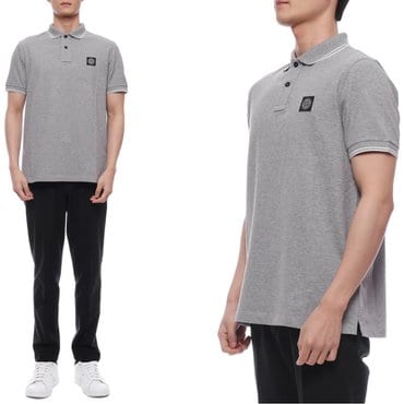 스톤아일랜드 25SS 남성 로고 패치 폴로 반팔티셔츠 (K1S1522002SC S0018 V0M64 25S)