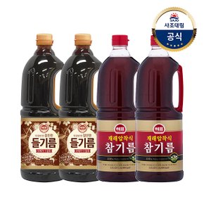 [사조]참진한들기름1.8L x2개 +재래압착식참기름1.8L x2개