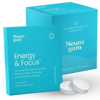 보드엠 NeuroGum 비타민 B12 잇몸 - 페퍼민트 - 54ct, 신경검 건강식품