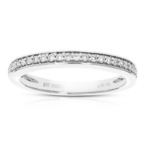 5390012 Vir Jewels 1/5 cttw 25 Stones Round Cut Lab Grown Diamond Wedding Band .925 Sterli