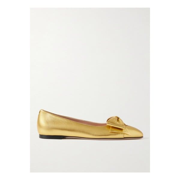 보와우 메탈릭 가죽 발레리나 플랫 골드 46376663162845064