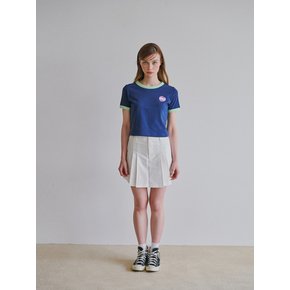 24Spring Heart graphic Ringer tee_ Navy