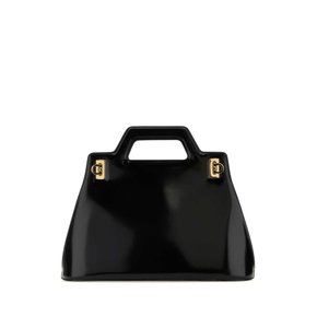 블랙 레더 완다 M 핸드백 213961761287 NERO