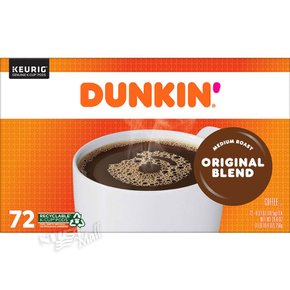 던킨 도너츠 캡슐 커피 오리지널 블랜드 미디엄 로스트 72개 DUNKIN` DONUTS, ORIGINAL BLEND,