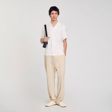 산드로옴므 [SANDRO HOMME] 샤크 칼라 반소매 셔츠 SH25S3MRH0290