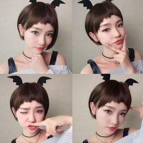 컷트가발 숏고급헤어 귀여운가발