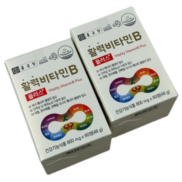 종근당 활력 비타민B 플러스 800mg x 60정 1박스w