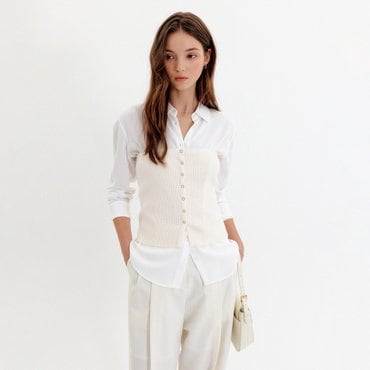 룩캐스트 디온 니트 튜브 탑_아이보리 / DION KNIT TUBE TOP_IVORY