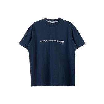 써네이 로고 프린트 티셔츠 네이비화이트 / SN2PXH01BP-JE130-501