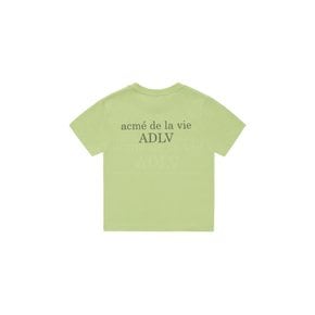 KIDS BASIC LOGO SHORT SLEEVE T-SHIRT Light Green 키즈반팔 베이직로고 라이트그린